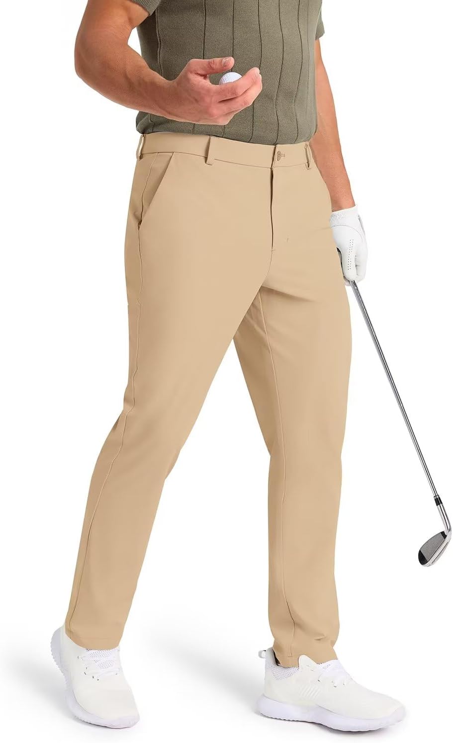 Men's Classic Fit Golf Pants - Lightweight Stretch Dress Trousers with Pockets in Three Inseams - Big & Tall (5)