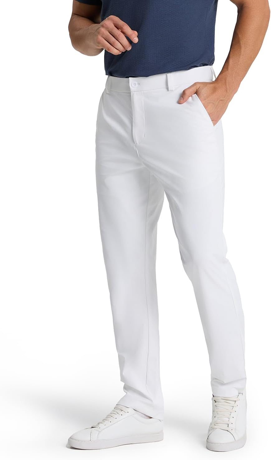 Men's Classic Fit Golf Pants - Lightweight Stretch Dress Trousers with Pockets in Three Inseams - Big & Tall