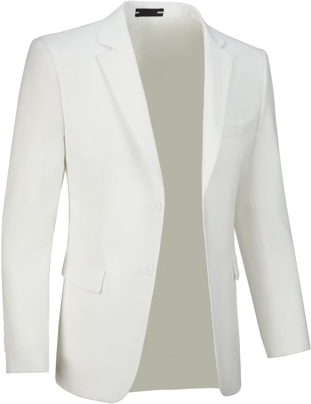 Men's Slim Fit Suit Jacket - Single-Breasted Two-Button Blazer with Pockets for Weddings and Prom - Small