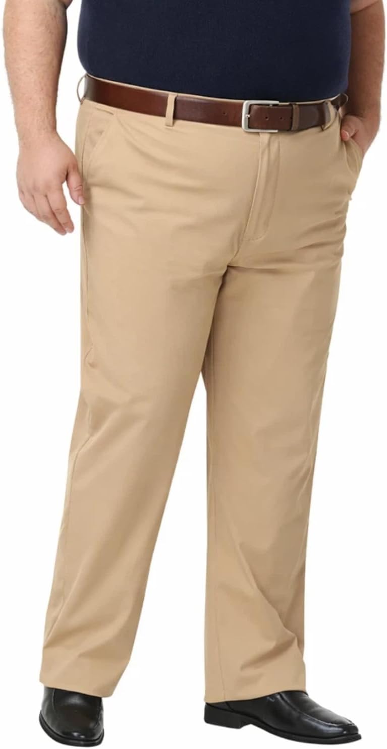 Men's Classic Fit Golf Pants - Lightweight Stretch Dress Trousers with Pockets in Three Inseams - Big & Tall (10)