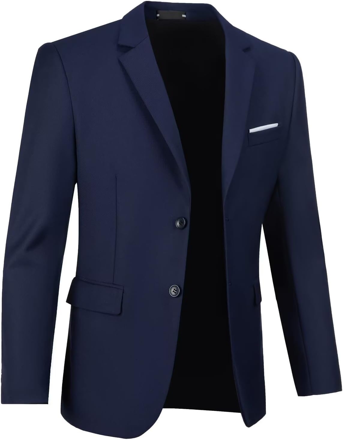 Men's Slim Fit Suit Jacket - Single-Breasted Two-Button Blazer with Pockets for Weddings and Prom - Small