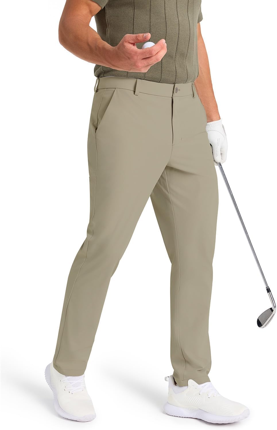 Men's Classic Fit Golf Pants - Lightweight Stretch Dress Trousers with Pockets in Three Inseams - Big & Tall