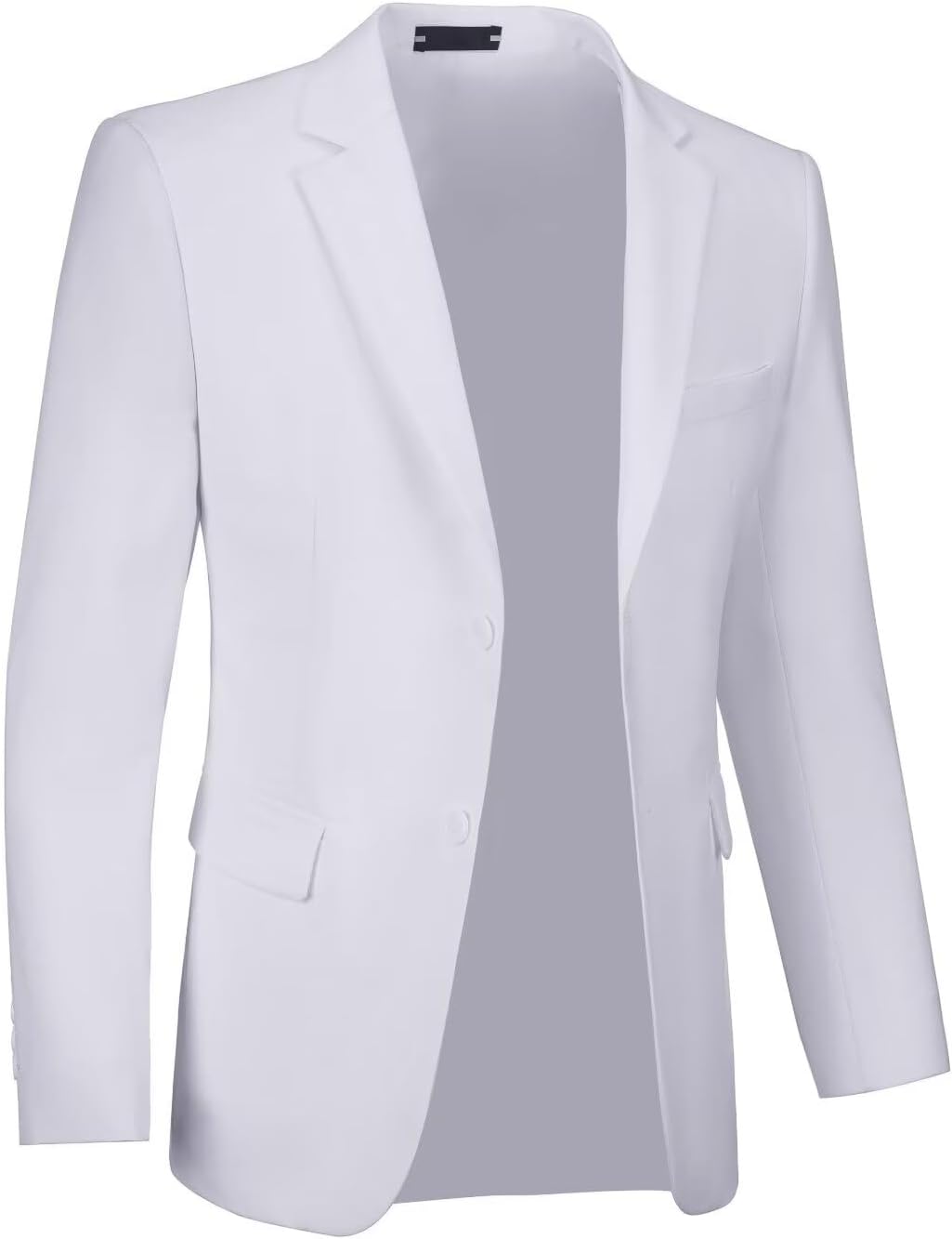 Men's Slim Fit Suit Jacket - Single-Breasted Two-Button Blazer with Pockets for Weddings and Prom - Small (10)
