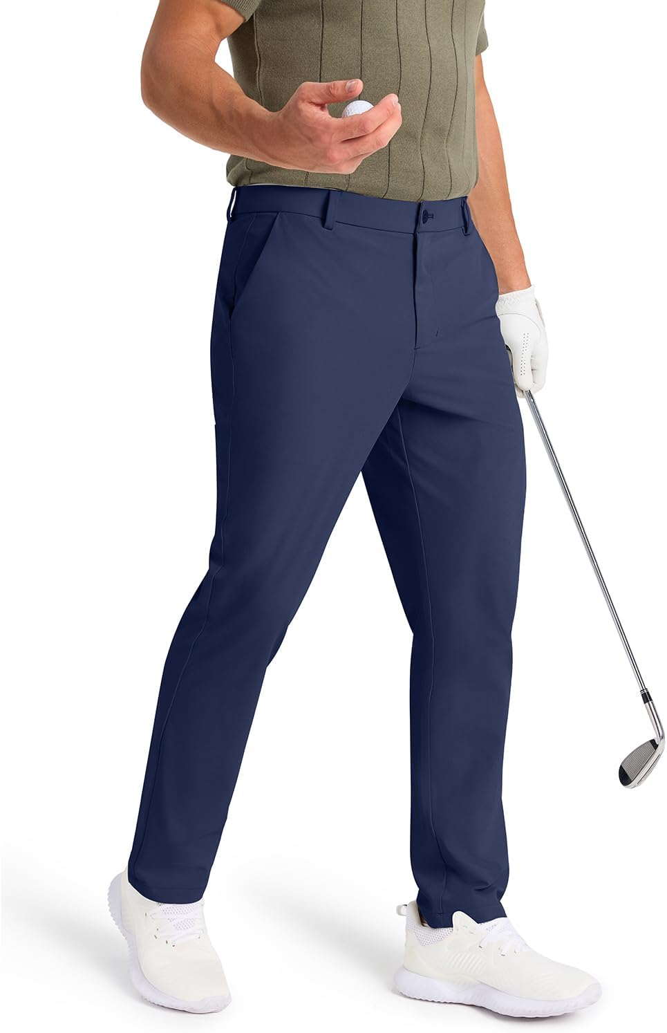 Men's Classic Fit Golf Pants - Lightweight Stretch Dress Trousers with Pockets in Three Inseams - Big & Tall (8)
