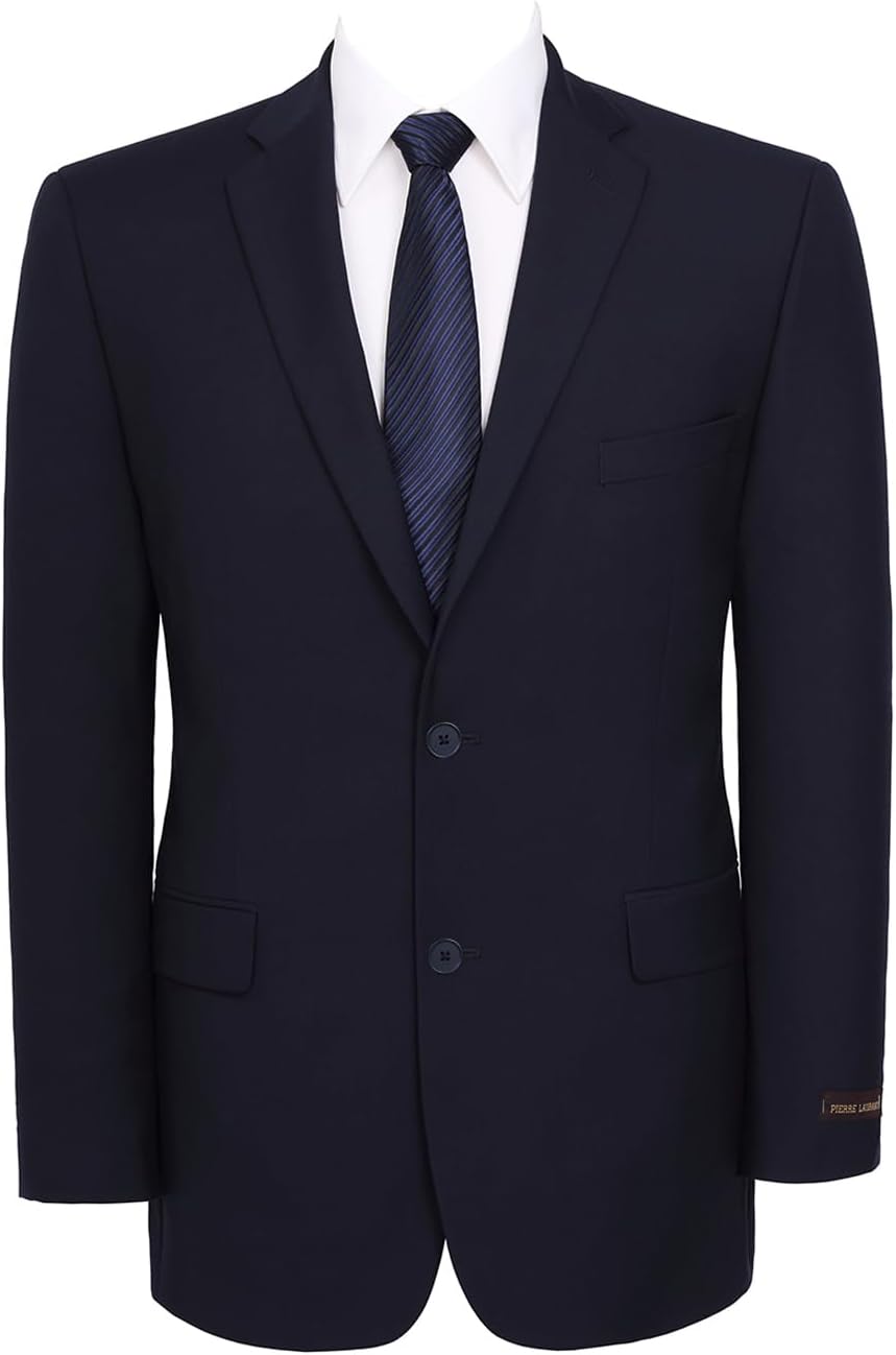 Men's Classic Fit Suit Separates - Notch Lapel Sport Coat and Flat Front Trousers in Big and Tall Sizes - Blazer (5)