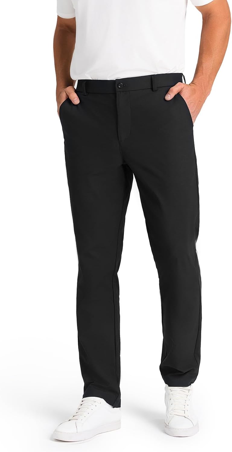 Men's Classic Fit Golf Pants - Lightweight Stretch Dress Trousers with Pockets in Three Inseams - Big & Tall (11)