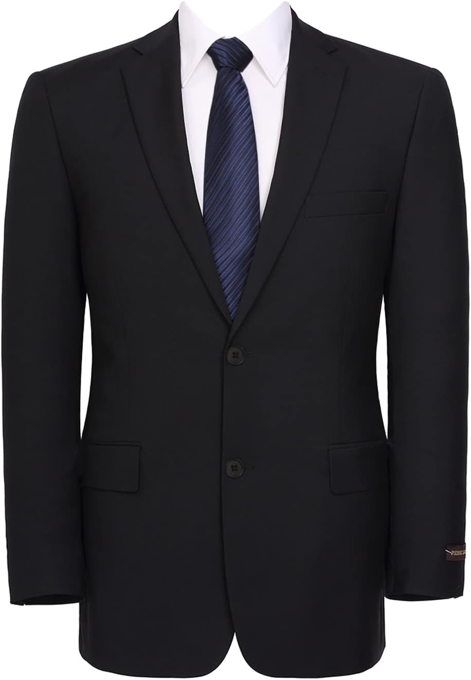 Men's Classic Fit Suit Separates - Notch Lapel Sport Coat and Flat Front Trousers in Big and Tall Sizes - Blazer (7)