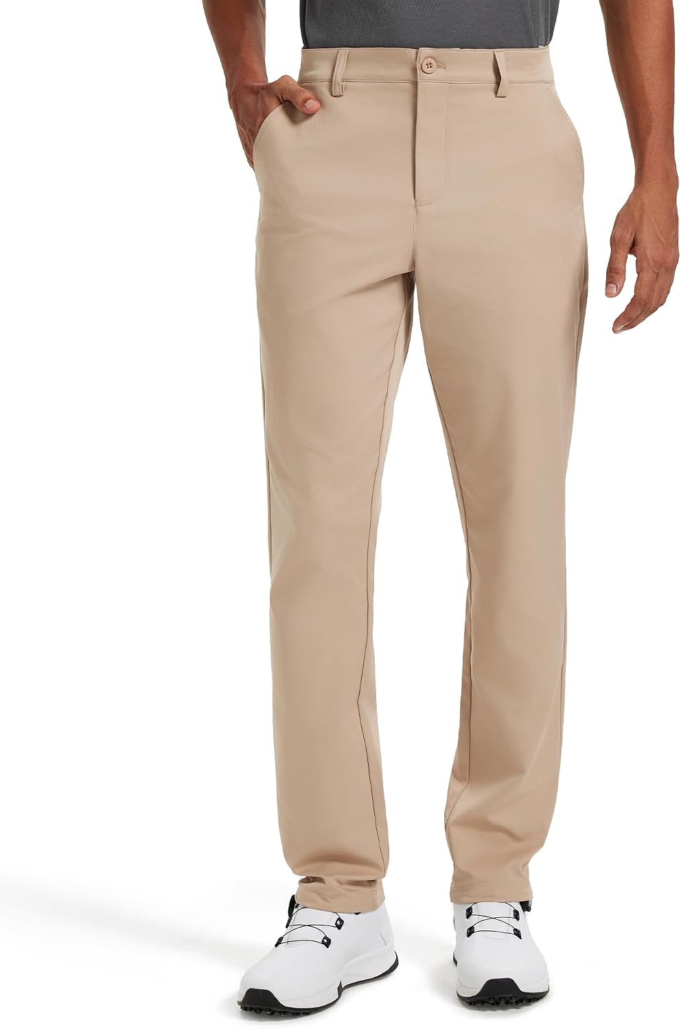 Men's Classic Fit Stretch Dress Pants - Performance Golf and Work Trousers in 30, 32 and 34 Inseams - 28W x 32L