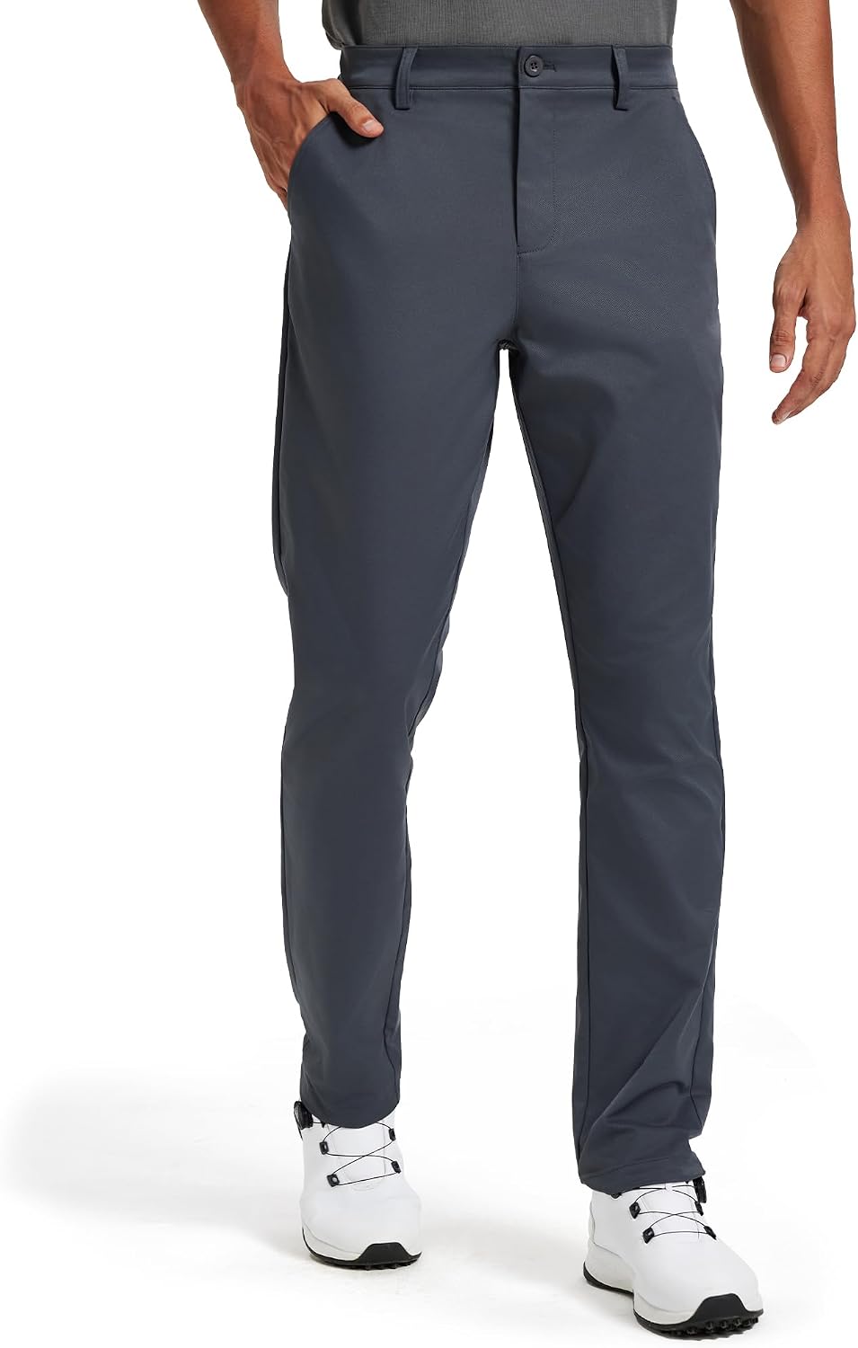 Men's Classic Fit Stretch Dress Pants - Performance Golf and Work Trousers in 30, 32 and 34 Inseams - 28W x 32L