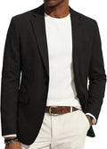 Men's Casual One-Button Blazer - Lightweight Business Sport Coat and Suit Jacket for the Office - Black