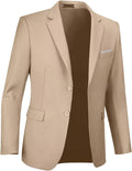 Men's Slim Fit Suit Jacket - Single-Breasted Two-Button Blazer with Pockets for Weddings and Prom - Small