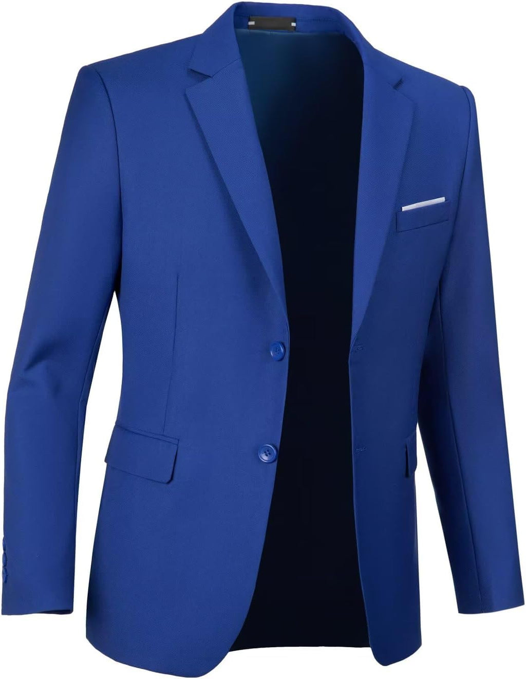 Men's Slim Fit Suit Jacket - Single-Breasted Two-Button Blazer with Pockets for Weddings and Prom - Small