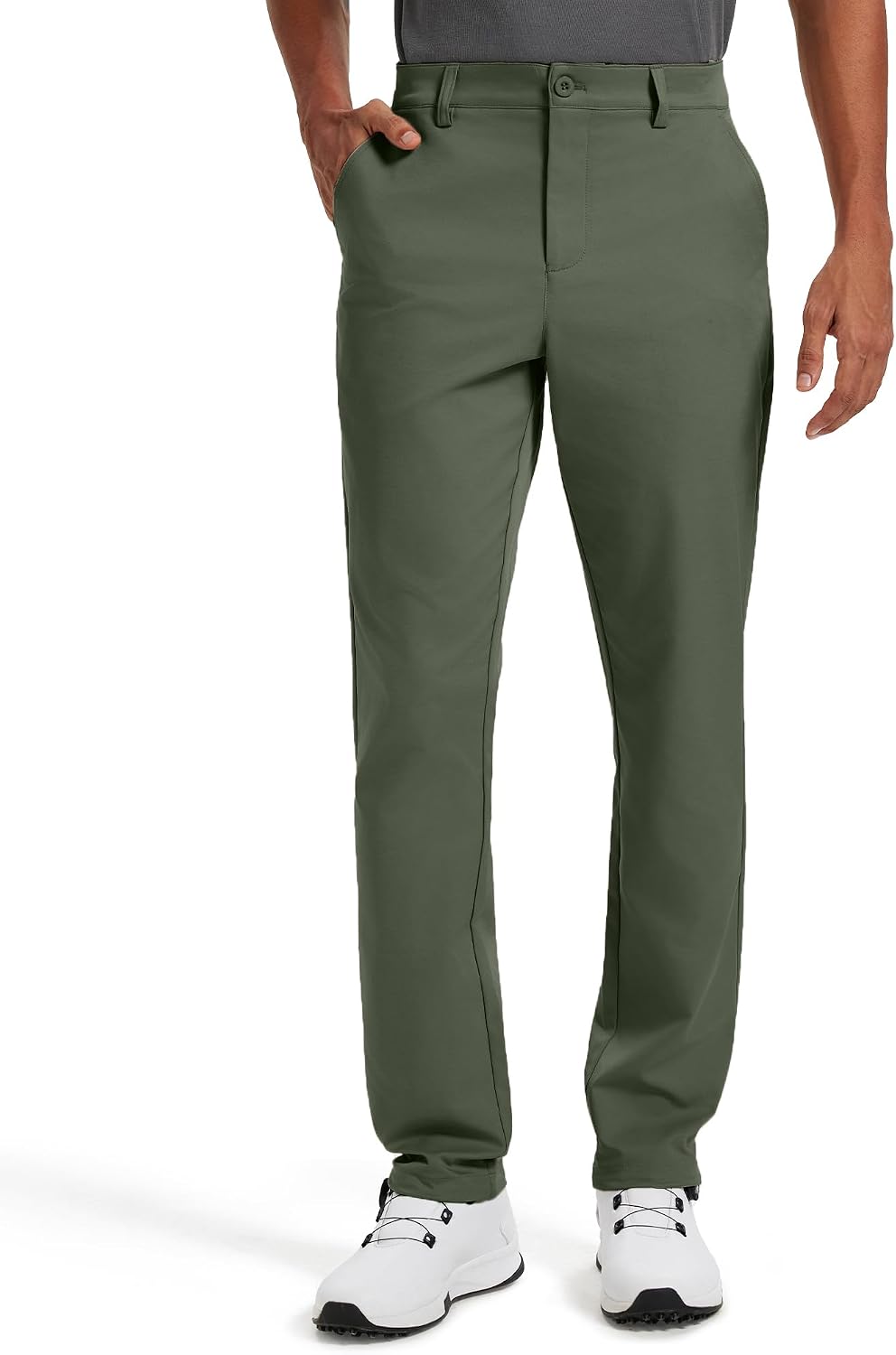 Men's Classic Fit Stretch Dress Pants - Performance Golf and Work Trousers in 30, 32 and 34 Inseams - 34W x 30L