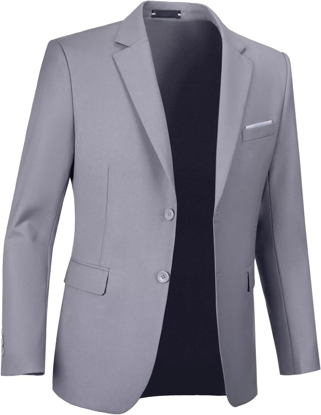 Men's Slim Fit Suit Jacket - Single-Breasted Two-Button Blazer with Pockets for Weddings and Prom - Small (9)