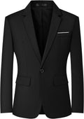 Men's Slim Fit One-Button Blazer - Lightweight Travel Sport Coat for Business Casual Days - Small
