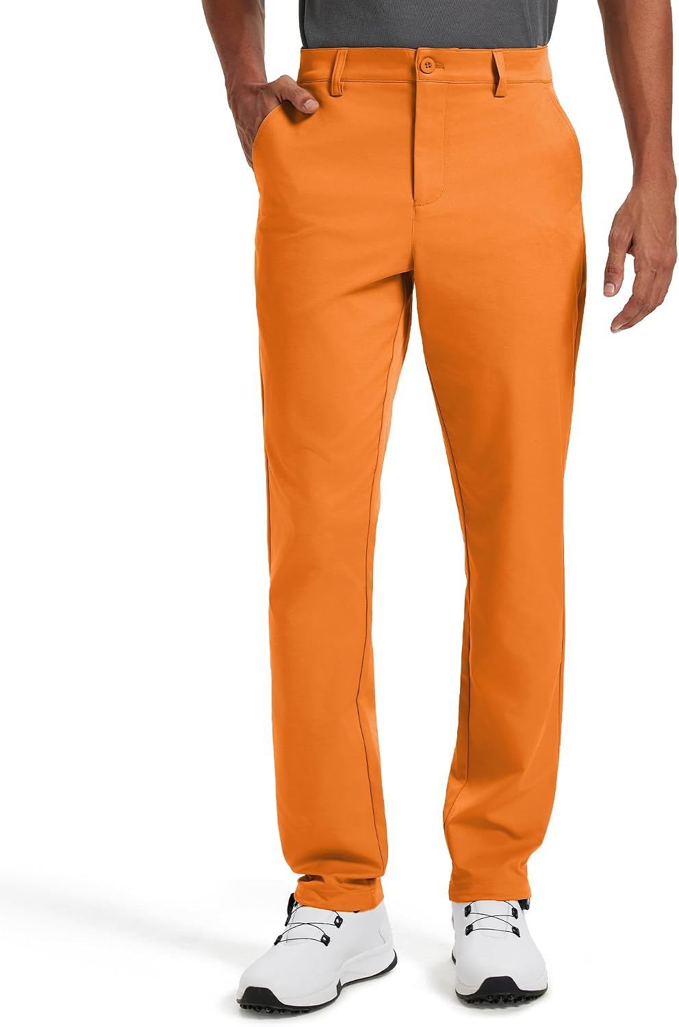 Men's Classic Fit Stretch Dress Pants - Performance Golf and Work Trousers in 30, 32 and 34 Inseams - 33W x 34L