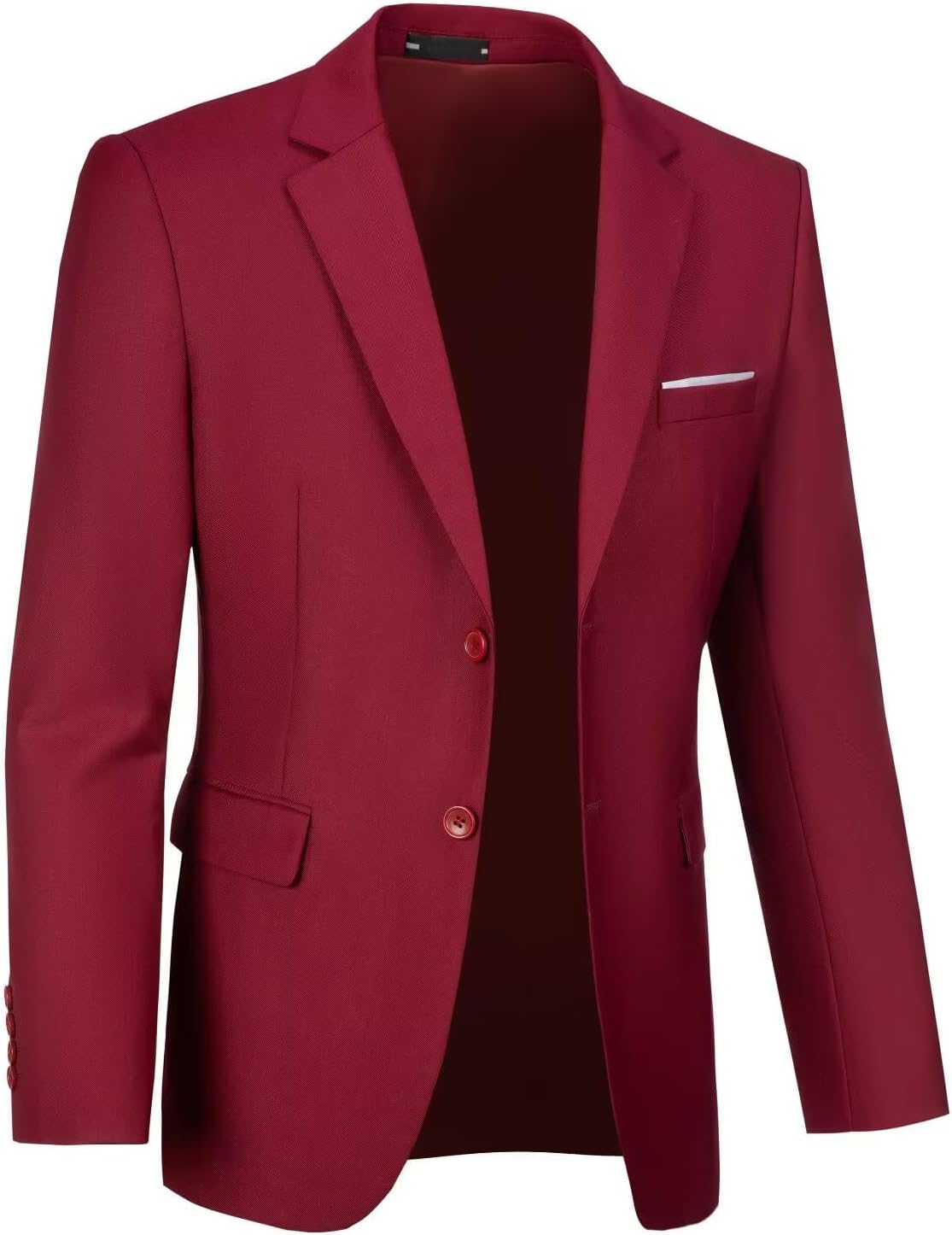 Men's Slim Fit Suit Jacket - Single-Breasted Two-Button Blazer with Pockets for Weddings and Prom - Small (11)