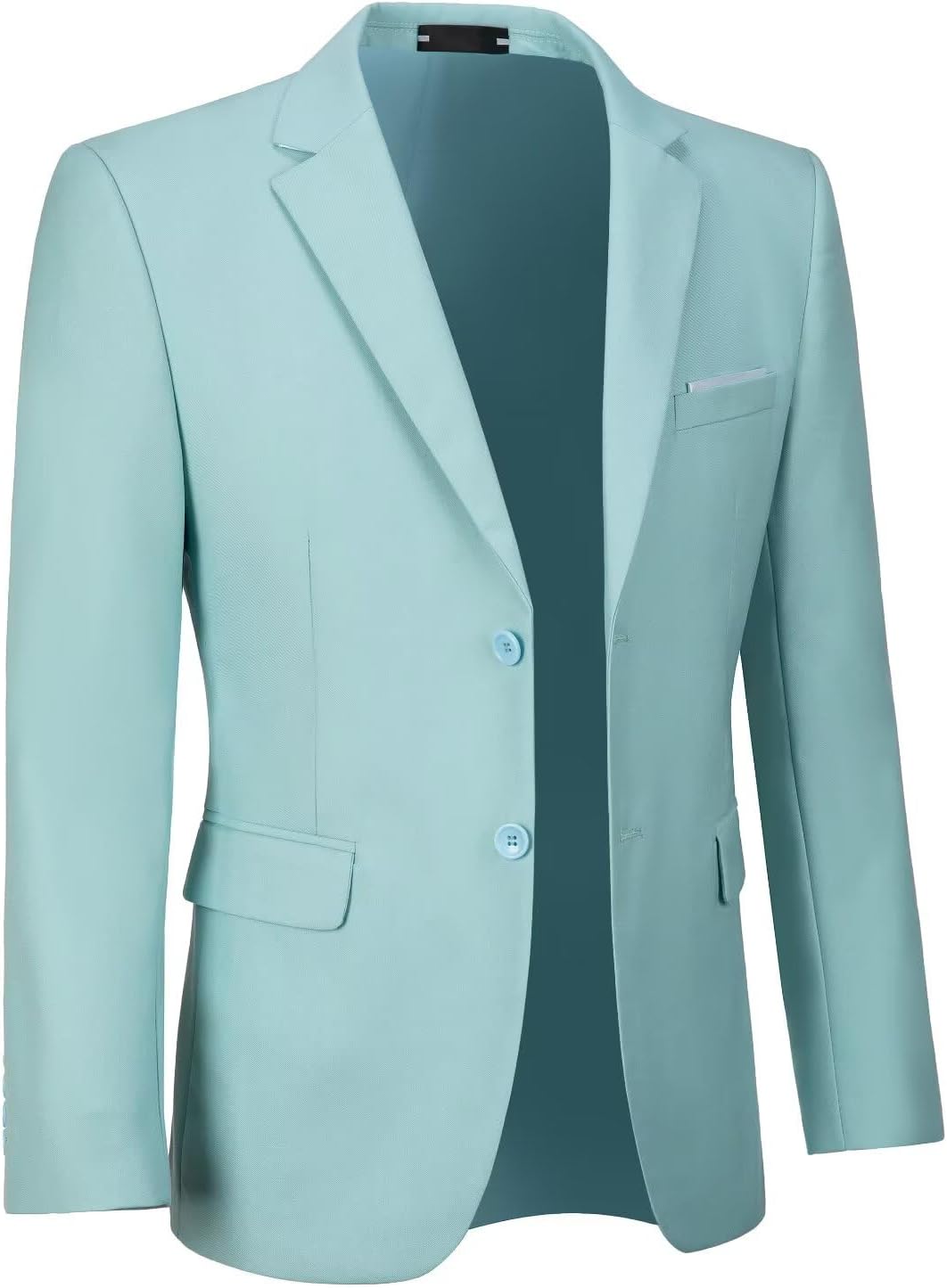 Men's Slim Fit Suit Jacket - Single-Breasted Two-Button Blazer with Pockets for Weddings and Prom - Small (14)