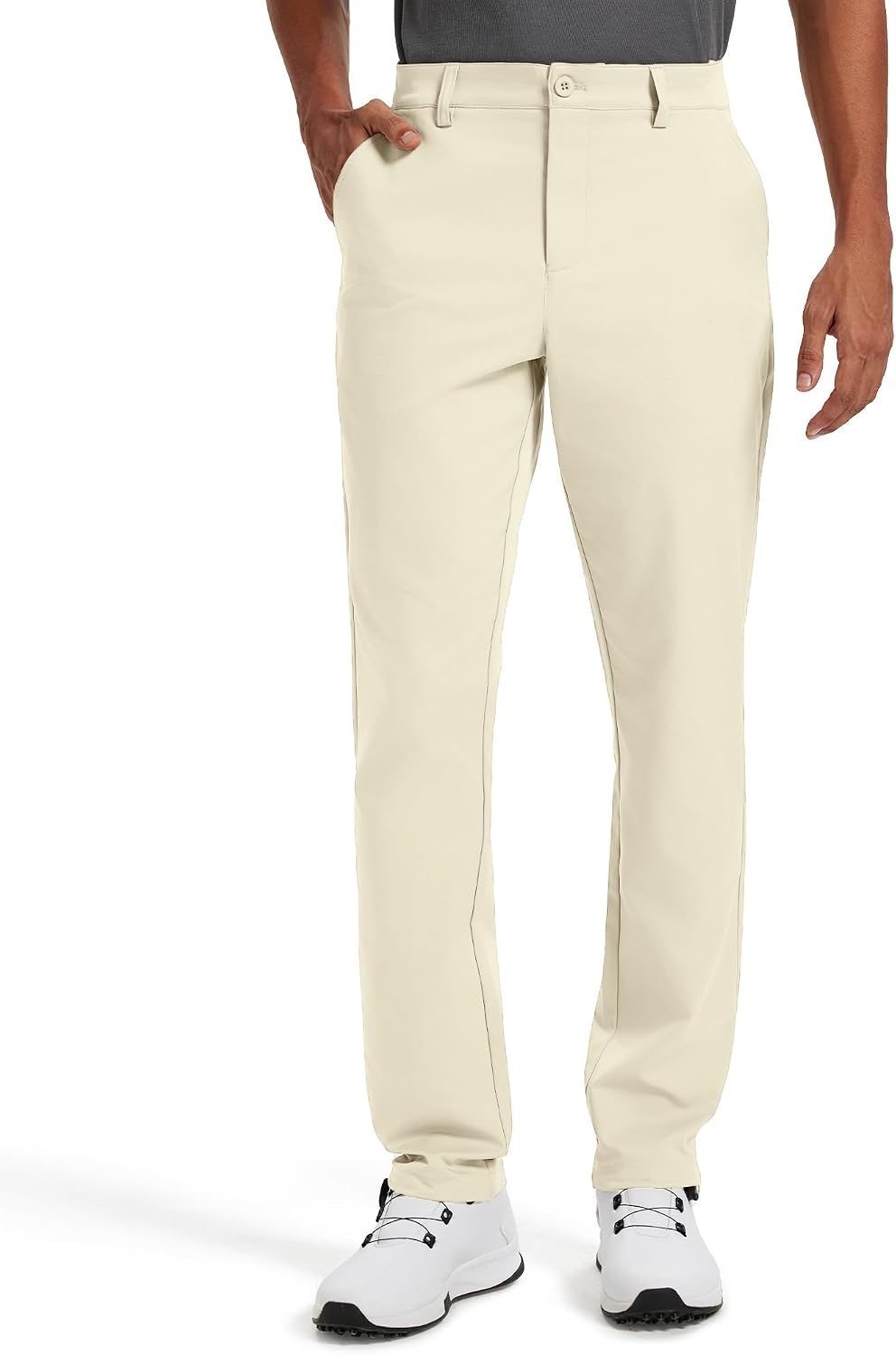 Men's Classic Fit Stretch Dress Pants - Performance Golf and Work Trousers in 30, 32 and 34 Inseams - 34W x 30L