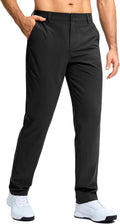 Men's Stretch Golf Pants - Lightweight Classic Fit Flat Front Trousers with Four Pockets - 30W x 30L