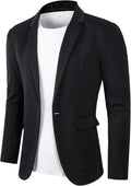 Men's Casual Blazer - Lightweight One-Button Suit Jacket and Sports Coat for Daily Wear - Small