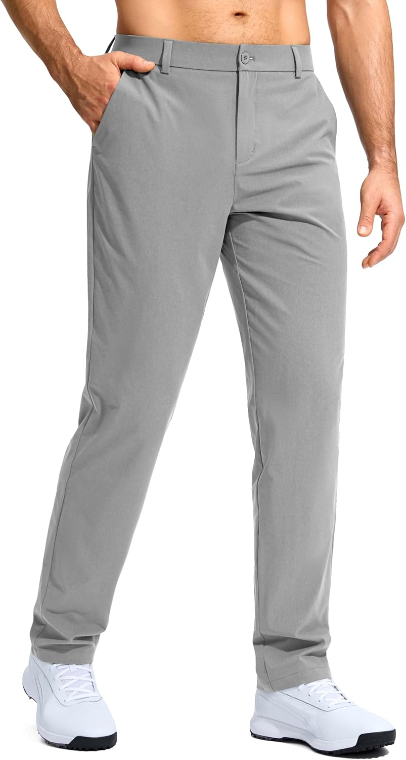 Men's Stretch Golf Pants - Lightweight Classic Fit Flat Front Trousers with Four Pockets - 30W x 30L