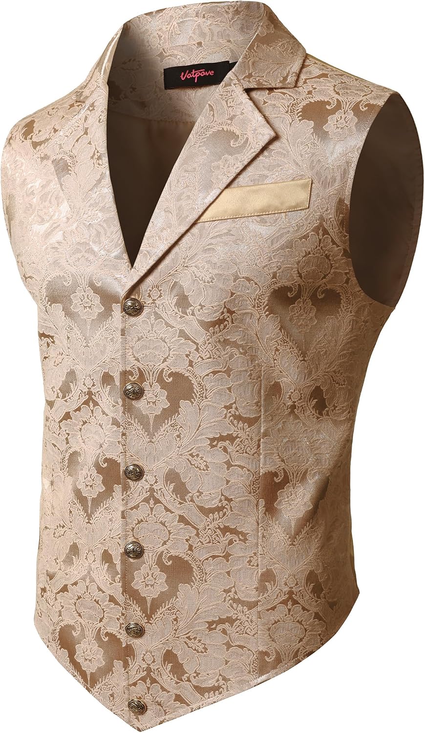 Men's Victorian Suit Vest - Steampunk and Gothic Waistcoat for Costume, Cosplay and Halloween Parties - Medium
