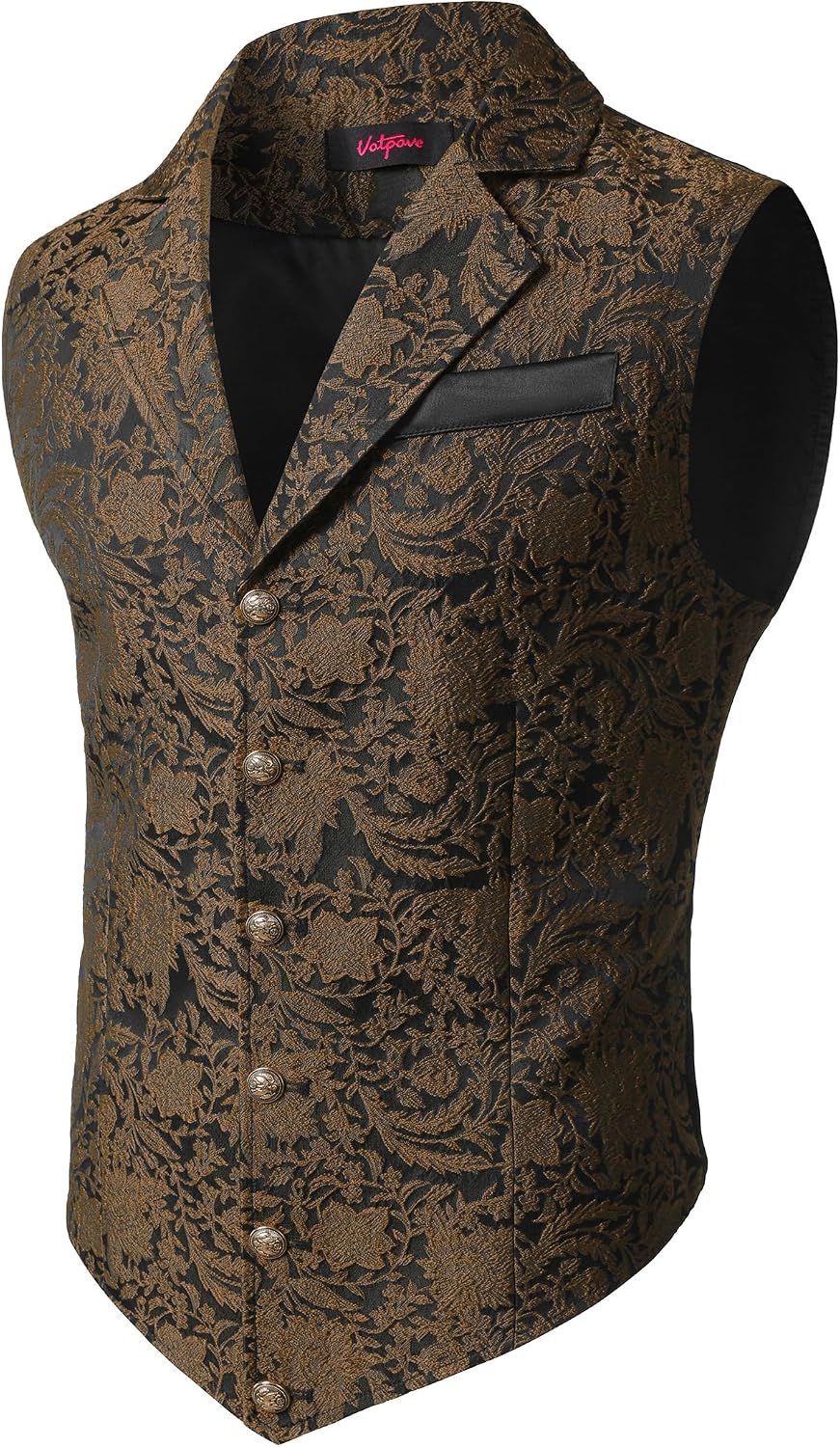 Men's Victorian Suit Vest - Steampunk and Gothic Waistcoat for Costume, Cosplay and Halloween Parties - Small