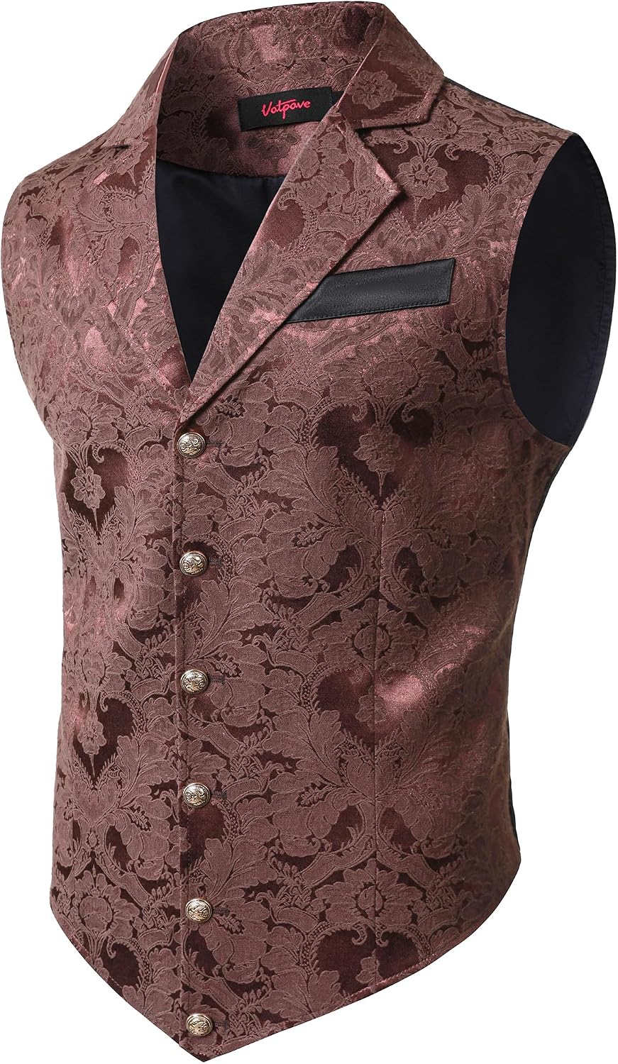 Men's Victorian Suit Vest - Steampunk and Gothic Waistcoat for Costume, Cosplay and Halloween Parties - Medium