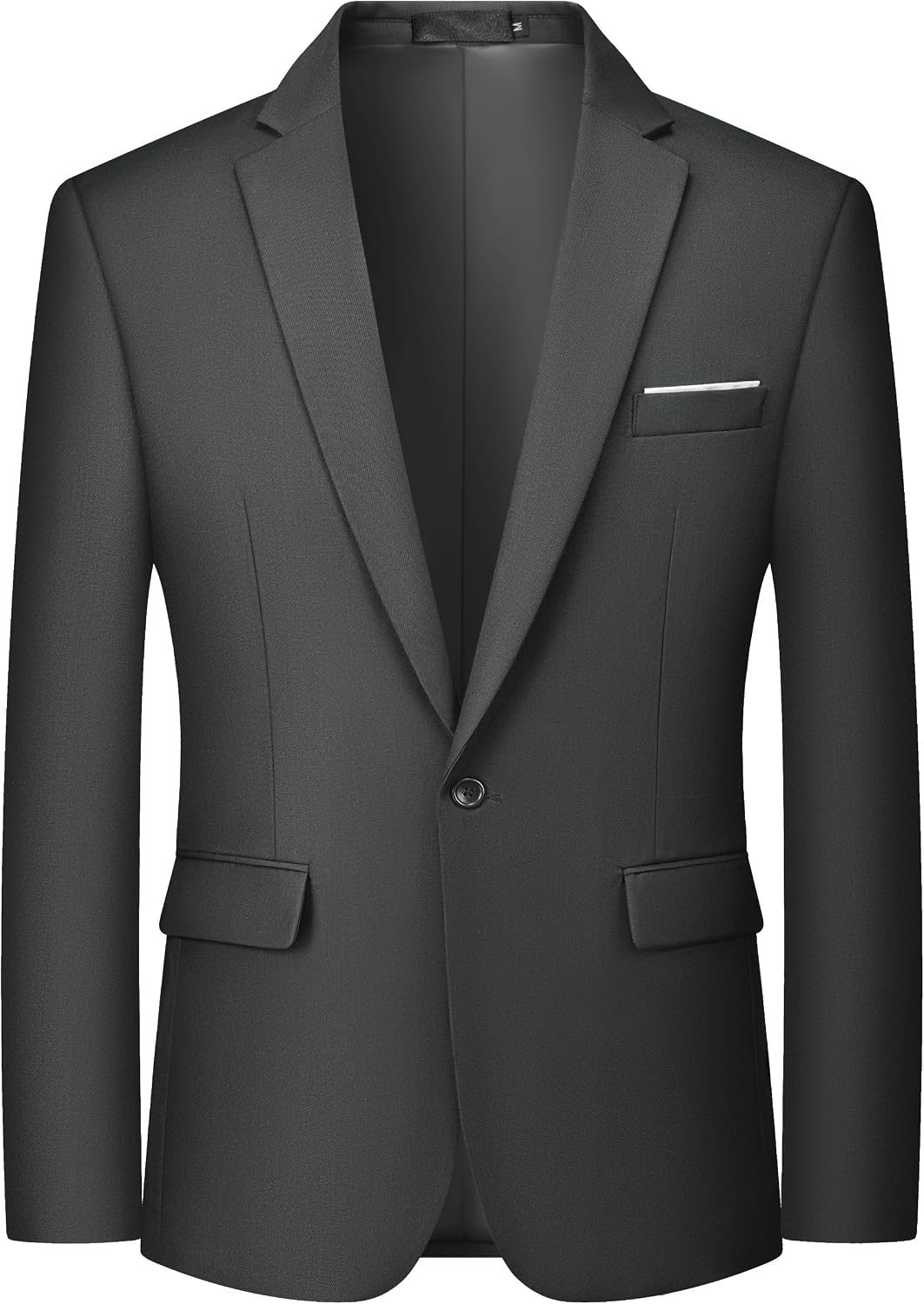 Men's One-Button Solid Colour Blazer - Slim Fit Lightweight Suit Jacket and Casual Sport Coat - Blue Green