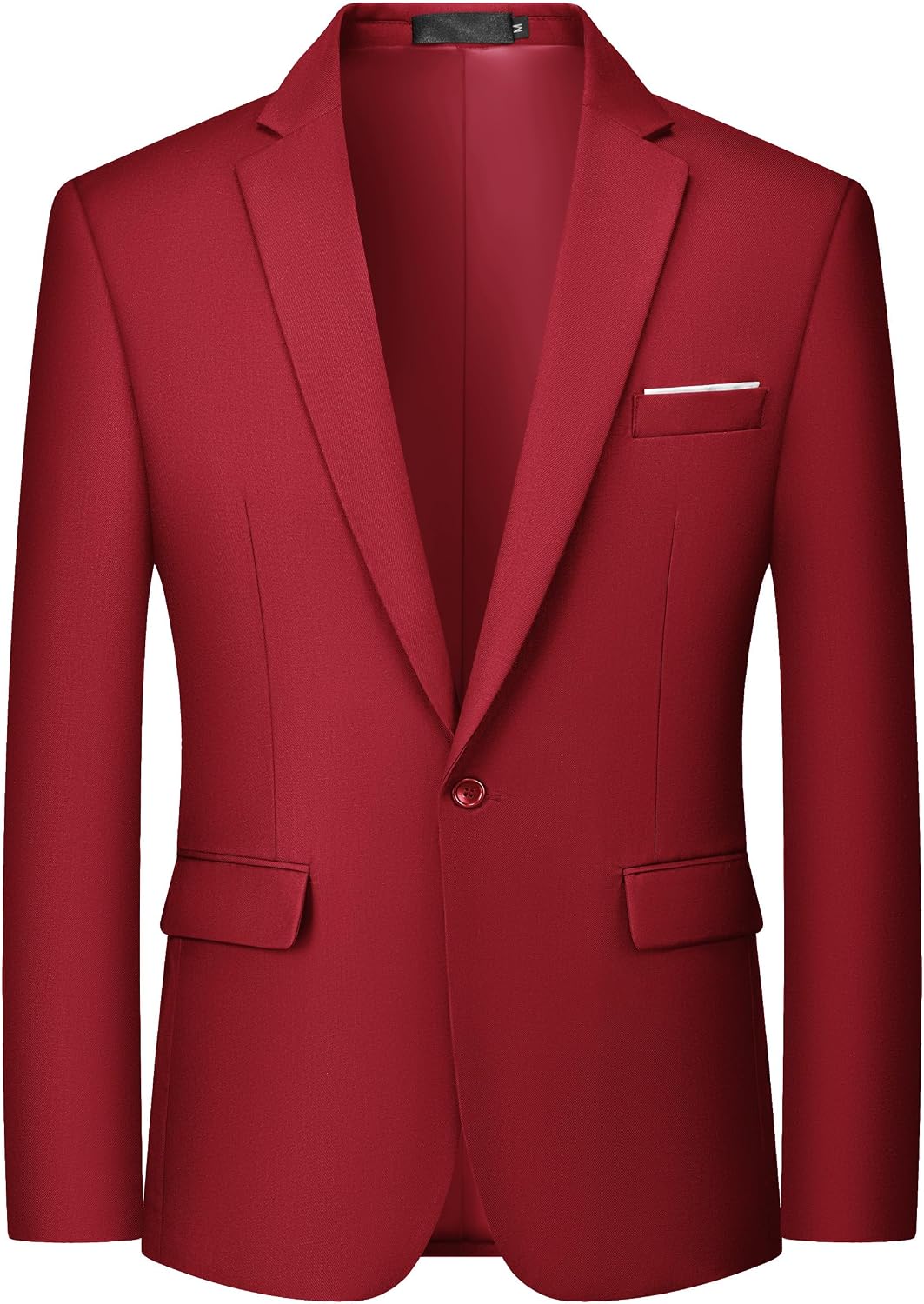 Men's One-Button Solid Colour Blazer - Slim Fit Lightweight Suit Jacket and Casual Sport Coat - Blue Green