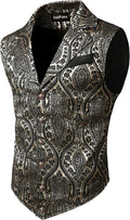 Men's Victorian Suit Vest - Steampunk and Gothic Waistcoat for Costume, Cosplay and Halloween Parties - Medium