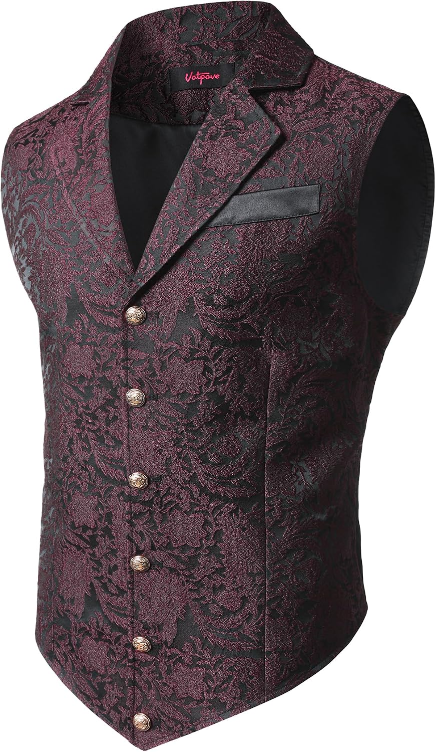 Men's Victorian Suit Vest - Steampunk and Gothic Waistcoat for Costume, Cosplay and Halloween Parties - Small