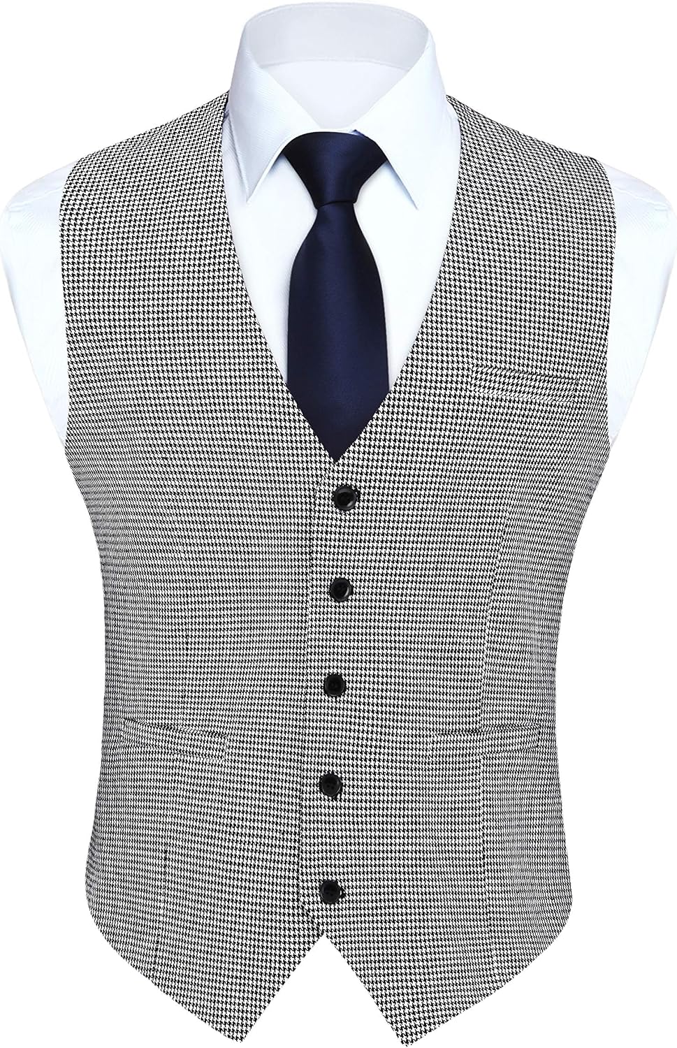 Men's Slim Fit Suit Vest - Three-Pocket Waistcoat for Business, Weddings, Prom and Tuxedo Wear - XX-Large