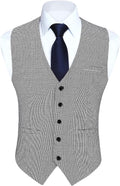 Men's Slim Fit Suit Vest - Three-Pocket Waistcoat for Business, Weddings, Prom and Tuxedo Wear - XX-Large
